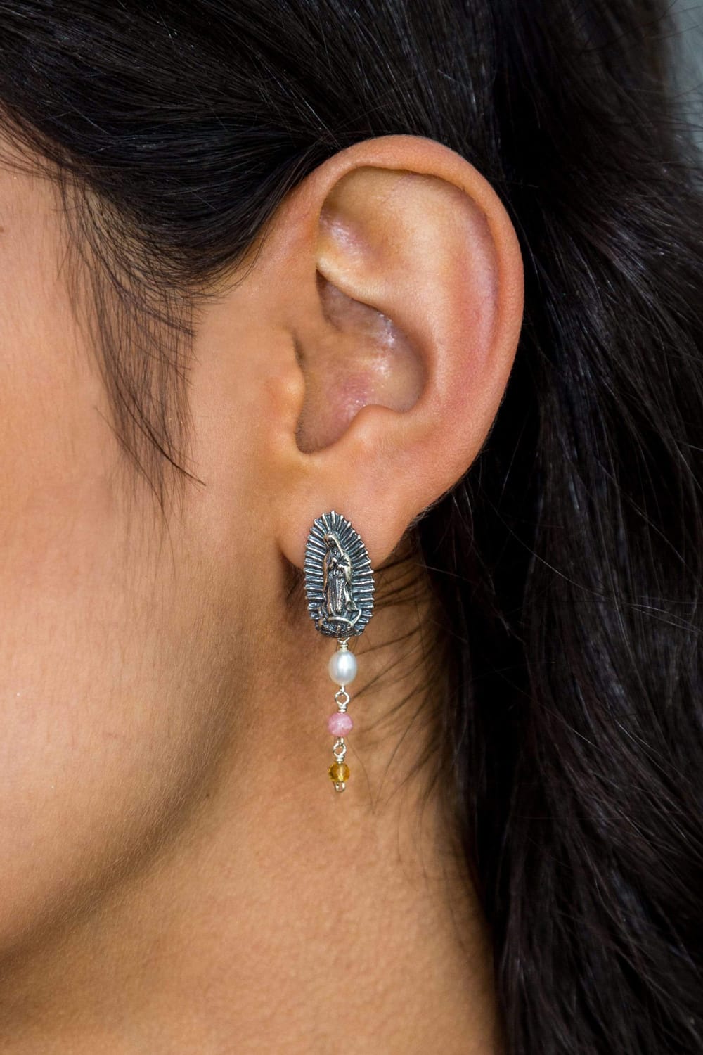 joyas mexicanas gabriela sanchez aretes virgen guadalupe aretes gabriela sanchez 28427225825335