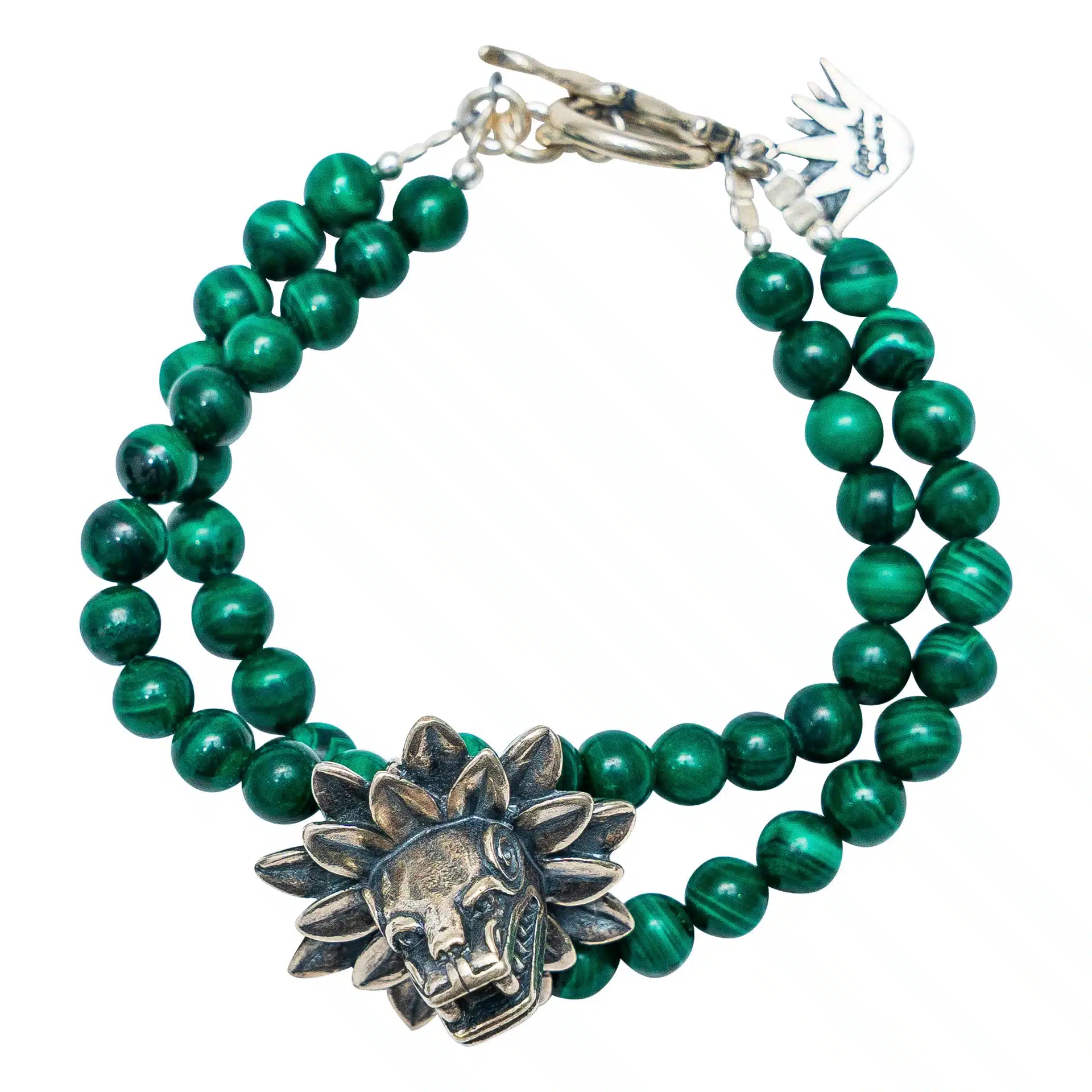 Pulsera quetzalcoatl malaquita