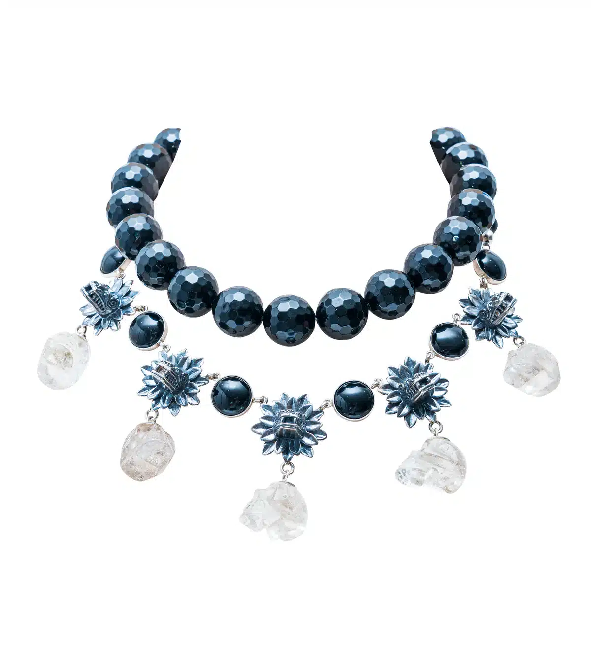 Collar volcán de obsidiana
