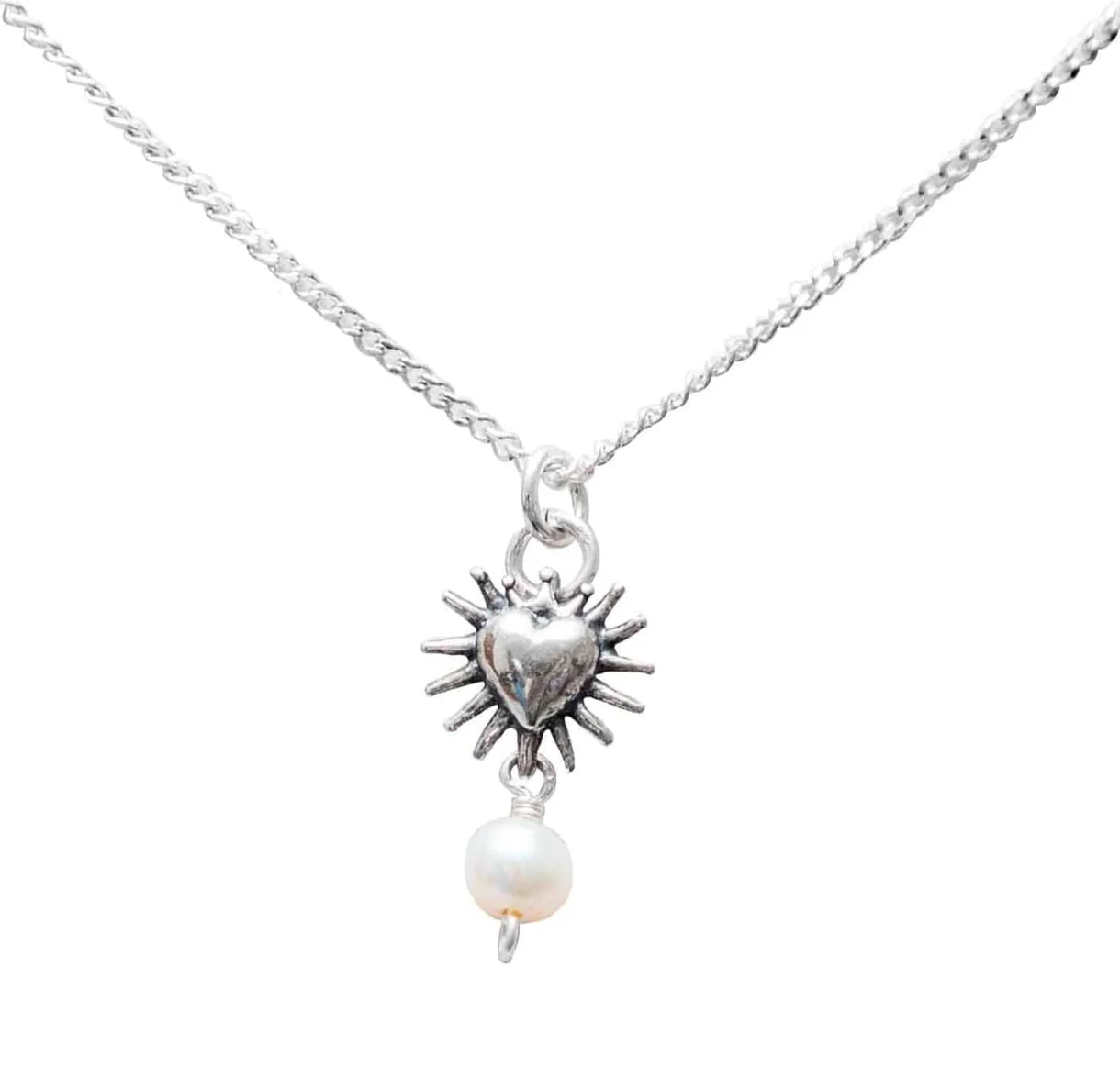  Dije Corazón Resplandor Perla 