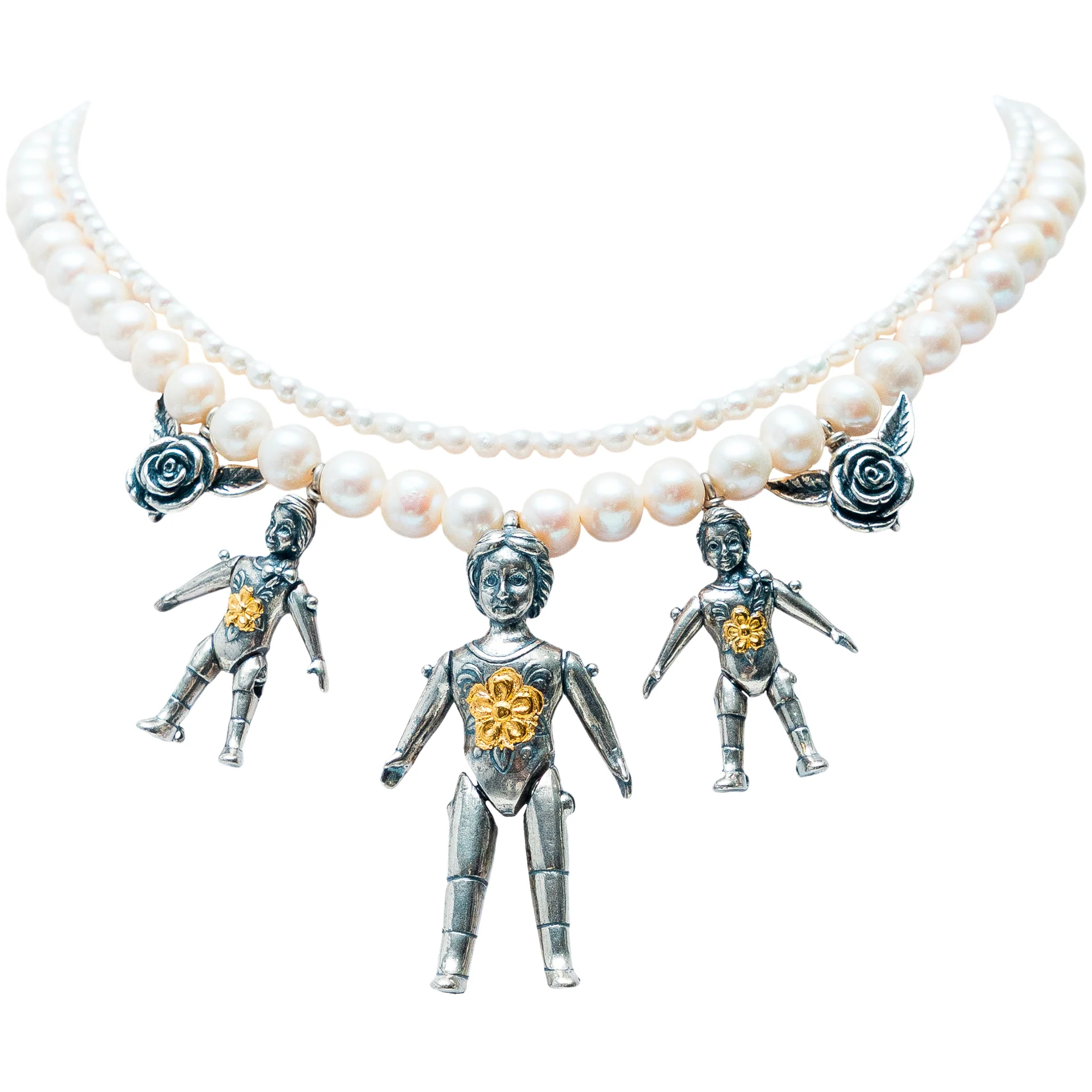 Collar Danza Muñecas con Perlas